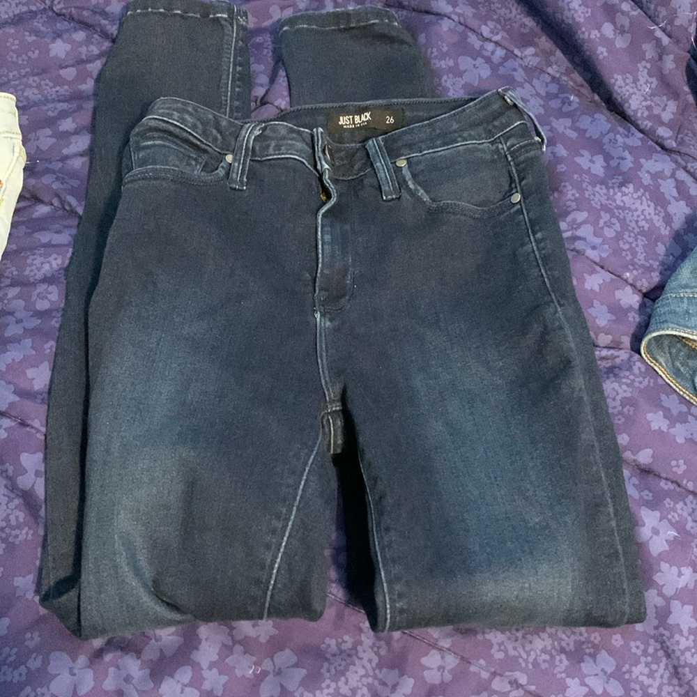 Just Black brand size 26 dark wash jegging type jeans